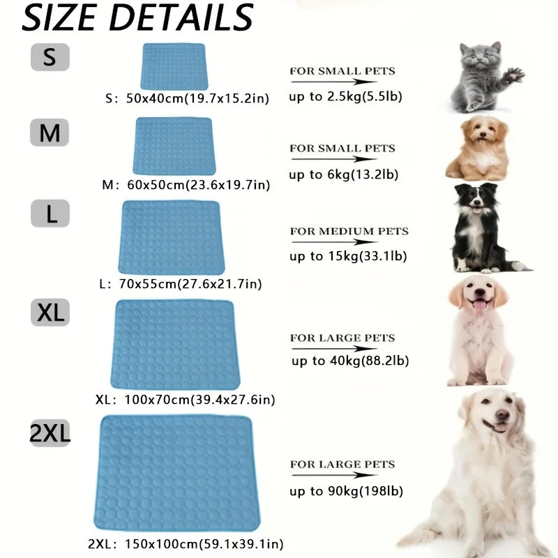 Summer Cooling Pet Mat Durable Ice Pad for Dogs