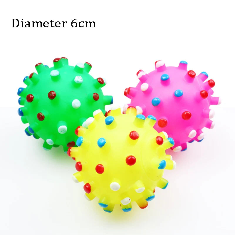 Squeaky Rubber Dog Ball Toy for Small Puppies Play