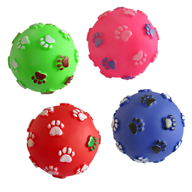 Squeaky Rubber Dog Ball Toy for Small Puppies Play