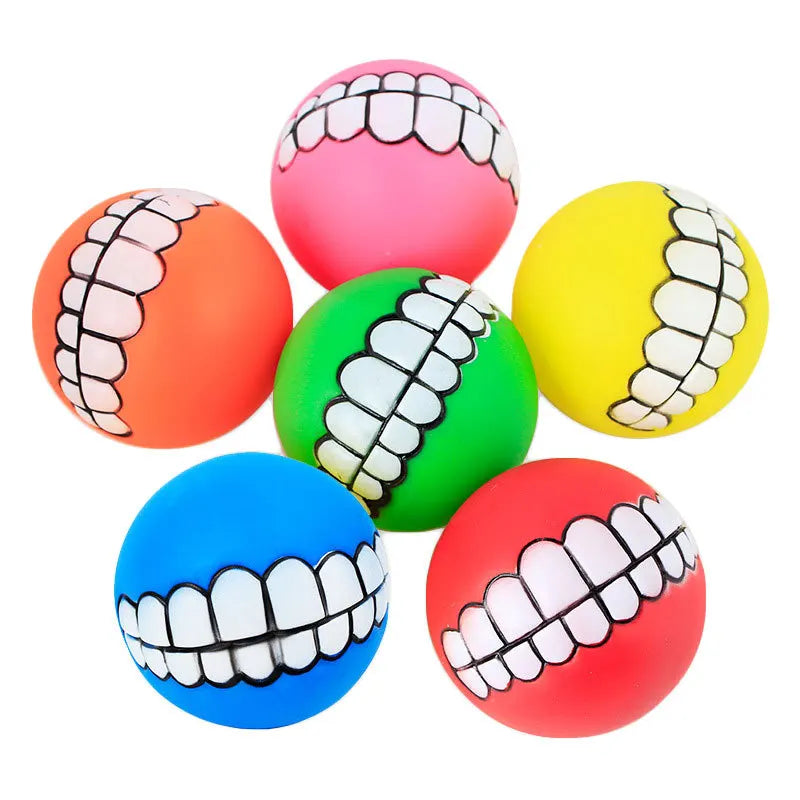 Squeaky Rubber Dog Ball Toy for Small Puppies Play