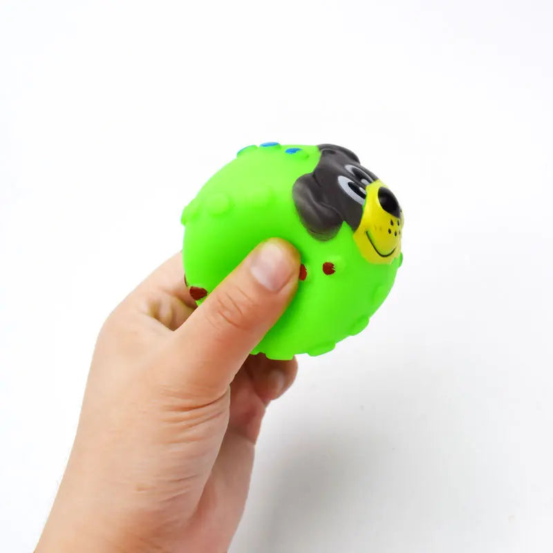Squeaky Rubber Dog Ball Toy for Small Puppies Play