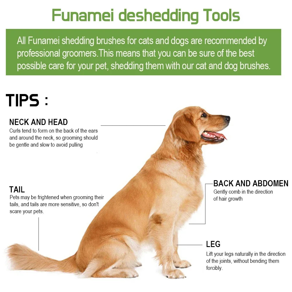 Pet Grooming Brush for Dogs and Cats Hair Removal