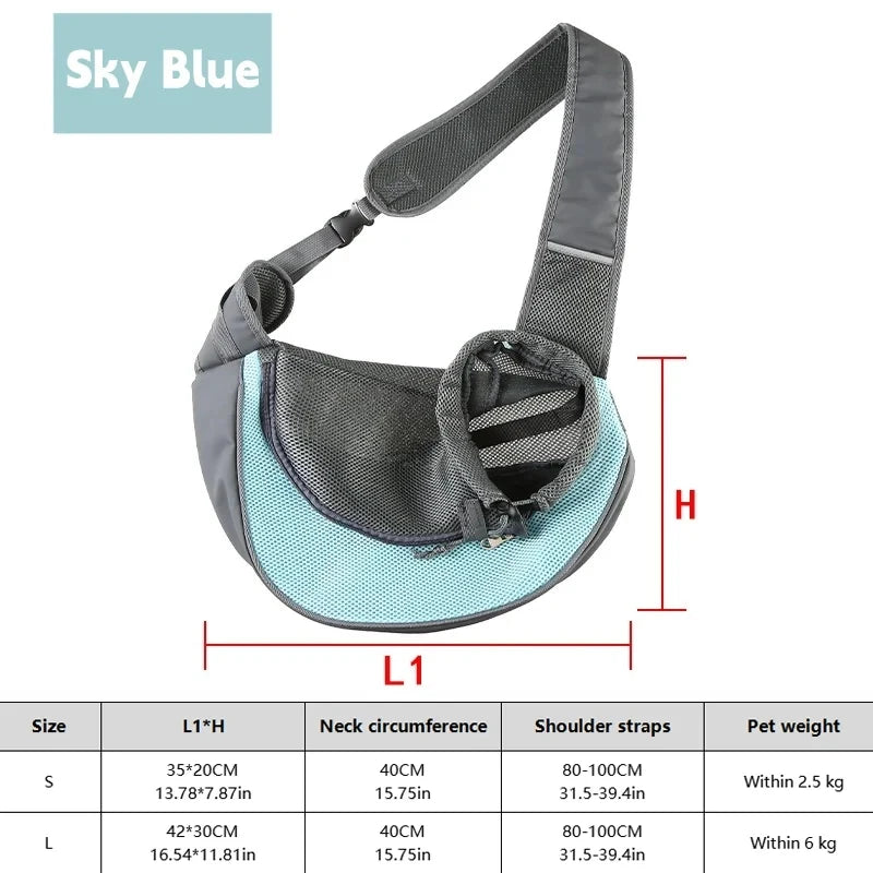 Breathable Pet Sling Carrier Backpack for Travel and Hiking
