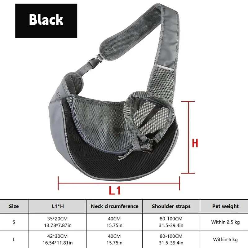 Breathable Pet Sling Carrier Backpack for Travel and Hiking