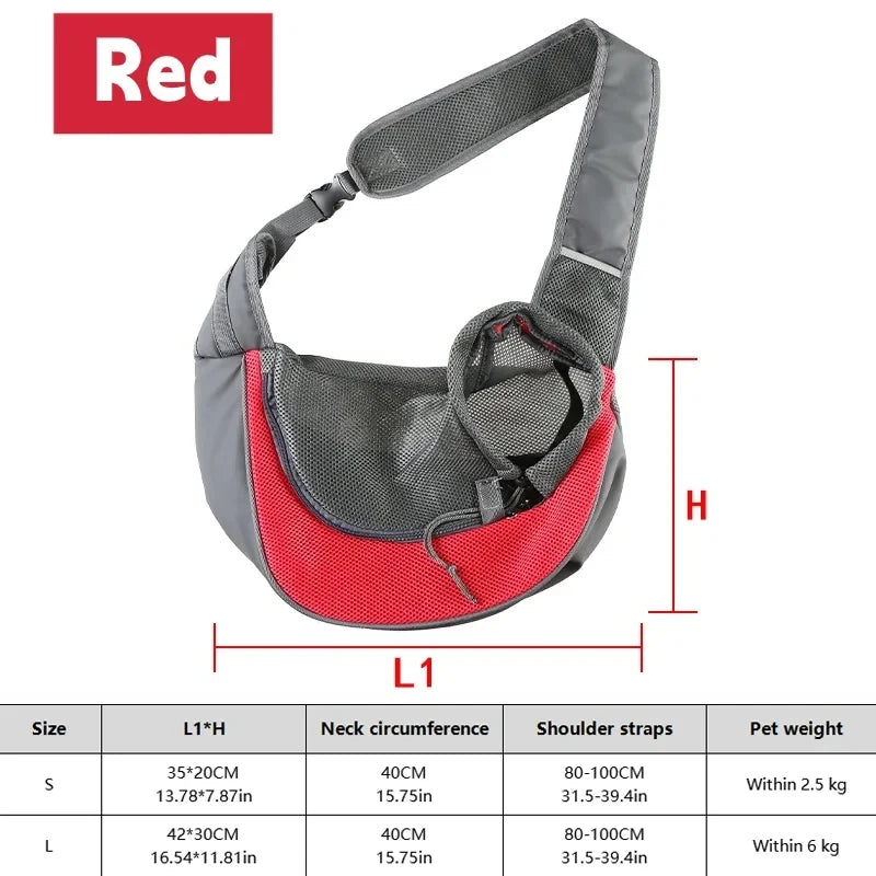 Breathable Pet Sling Carrier Backpack for Travel and Hiking
