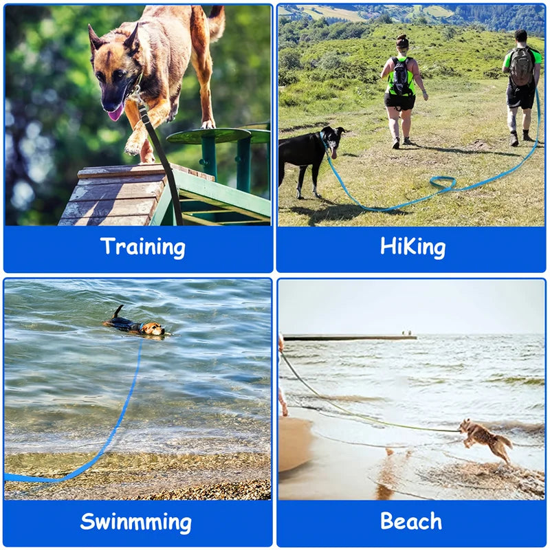 Extra Long Nylon Dog Leash for Recall Training Outdoors