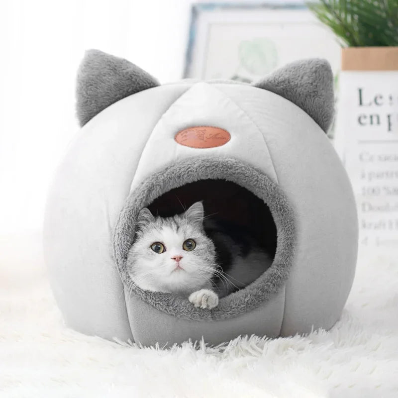 Cozy Pet Cave Bed Warm Indoor Cat Dog Nest
