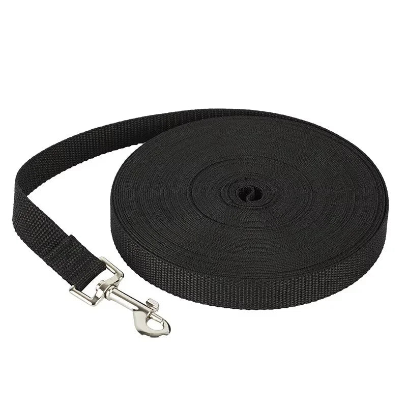 Extra Long Nylon Dog Leash for Recall Training Outdoors