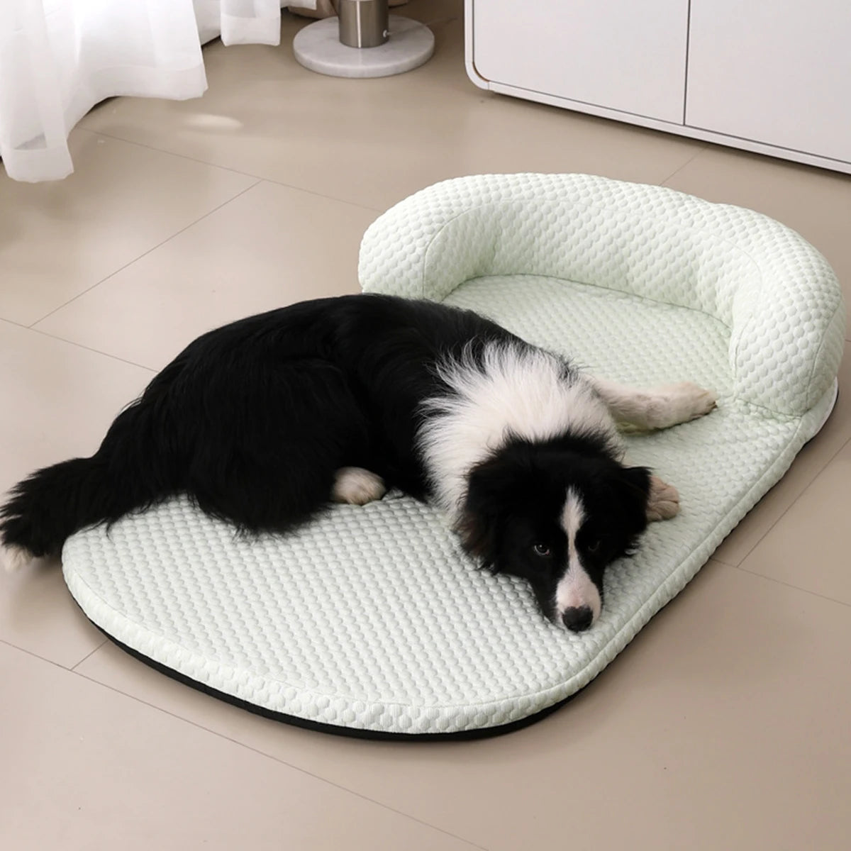 Breathable Cooling Dog Bed with Pillow Summer Pet Cushion