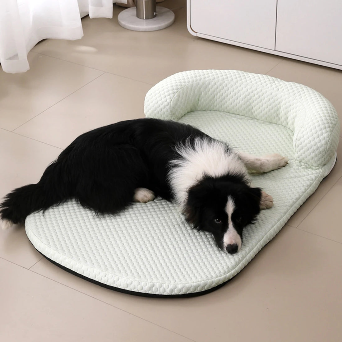 Breathable Cooling Dog Bed with Pillow Summer Pet Cushion