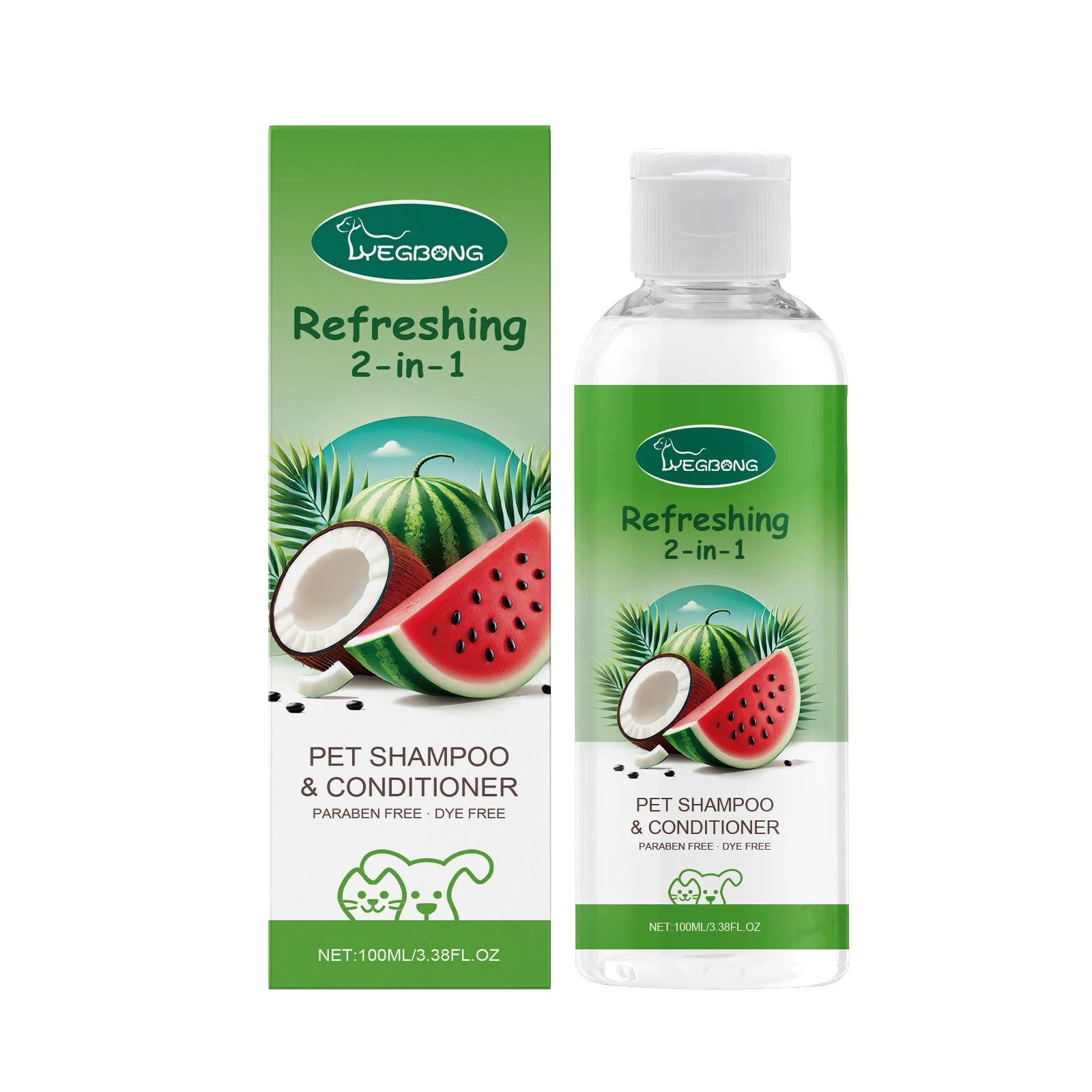 Hypoallergenic 2-in-1 Pet Shampoo and Conditioner for Sensitive Skin