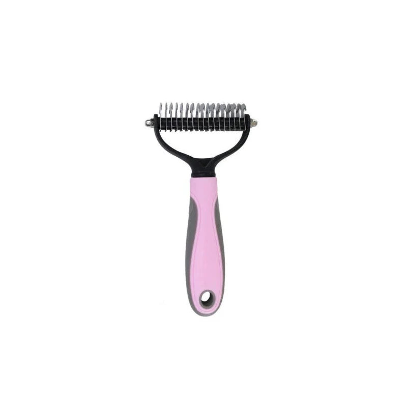 Dual-Sided Pet Deshedding Brush for Dogs and Cats Grooming