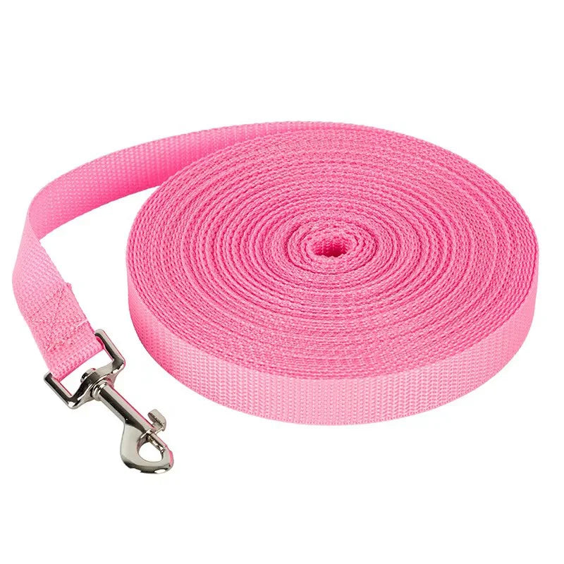 Extra Long Nylon Dog Leash for Recall Training Outdoors