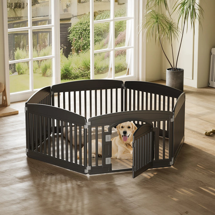Expandable 6-Panel Pet Playpen for Indoor Outdoor Use