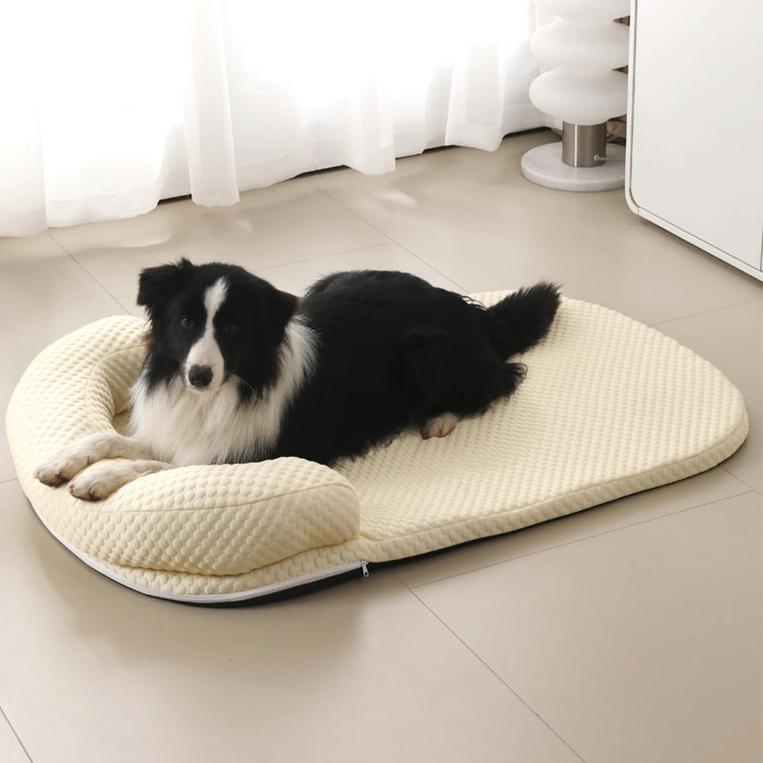 Breathable Cooling Dog Bed with Pillow Summer Pet Cushion