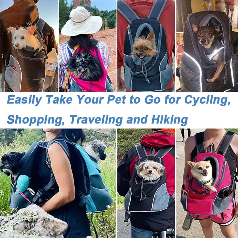 Portable Mesh Pet Carrier Backpack for Outdoor Travel Adventures