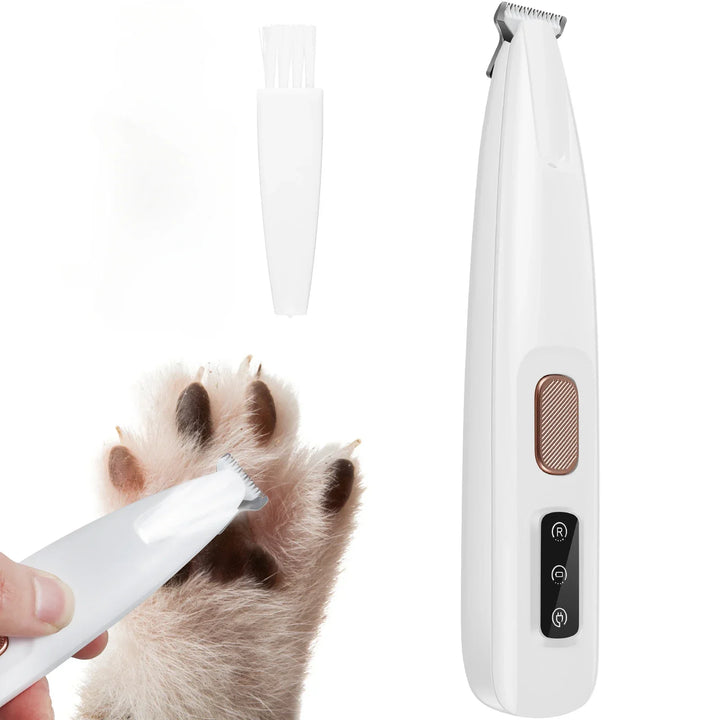 Waterproof Dog Paw Trimmer with LED Light and Display