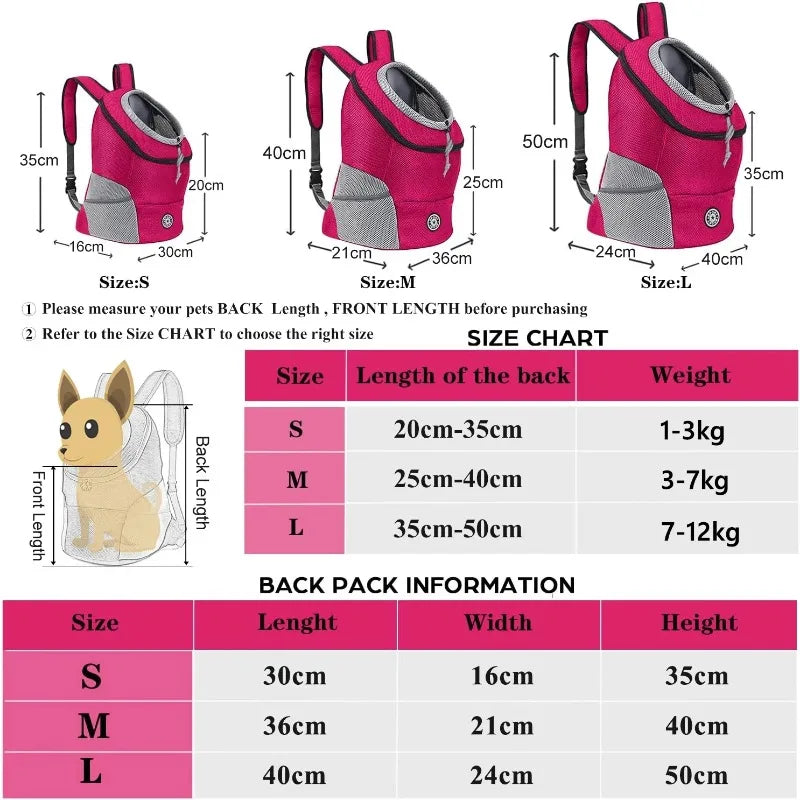 Portable Mesh Pet Carrier Backpack for Outdoor Travel Adventures