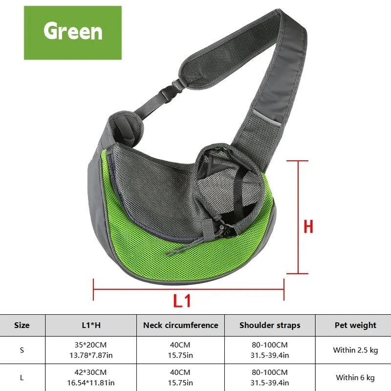 Breathable Pet Sling Carrier Backpack for Travel and Hiking