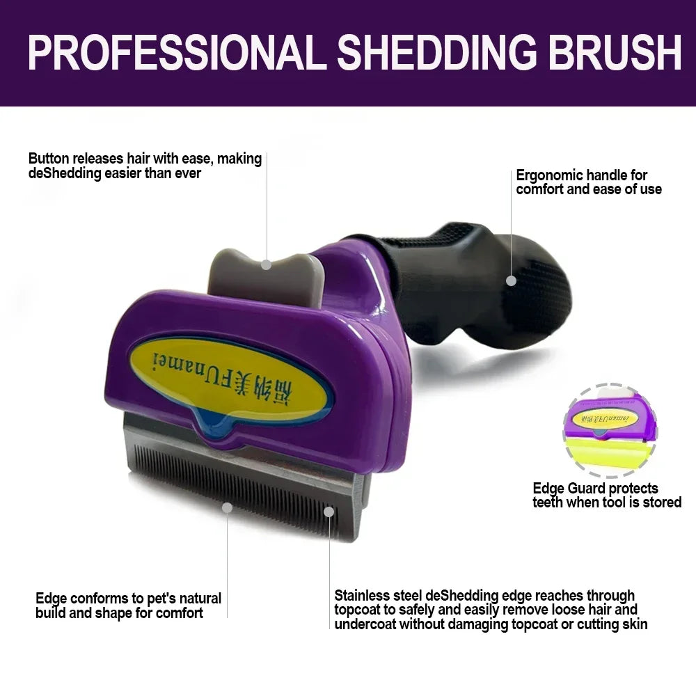 Pet Grooming Brush for Dogs and Cats Hair Removal