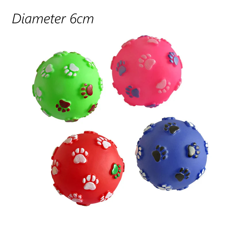 Squeaky Rubber Dog Ball Toy for Small Puppies Play
