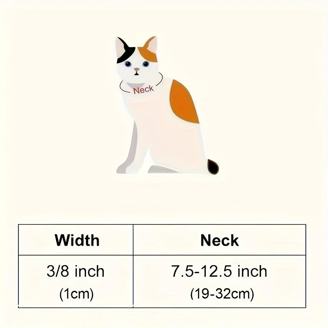 10-Pack Reflective Breakaway Cat Collars with Bells Safety Set