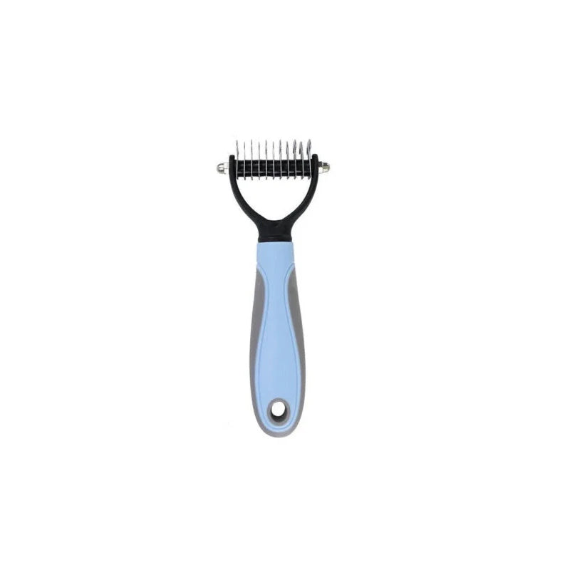 Dual-Sided Pet Deshedding Brush for Dogs and Cats Grooming