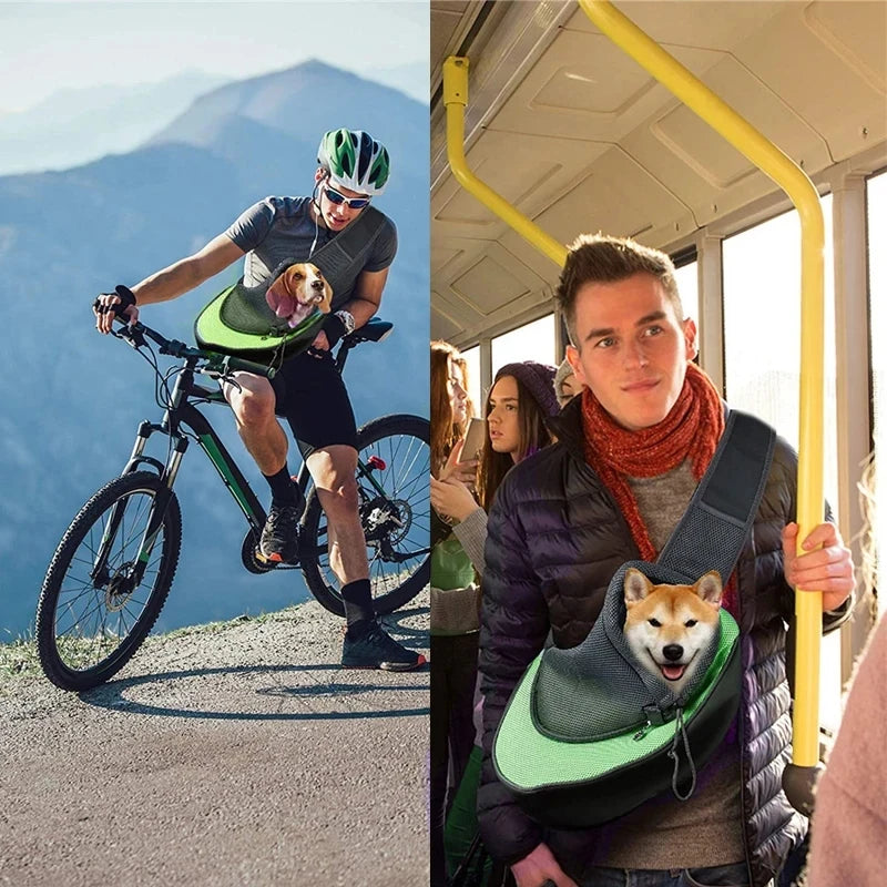 Breathable Pet Sling Carrier Backpack for Travel and Hiking