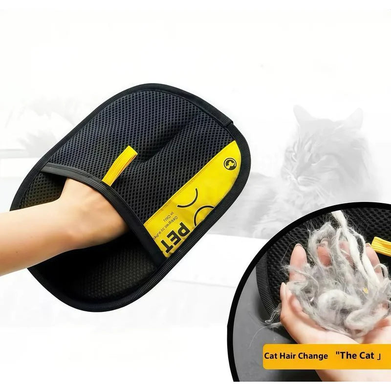 Reusable Pet Grooming Glove with Lint Roller Hair Remover