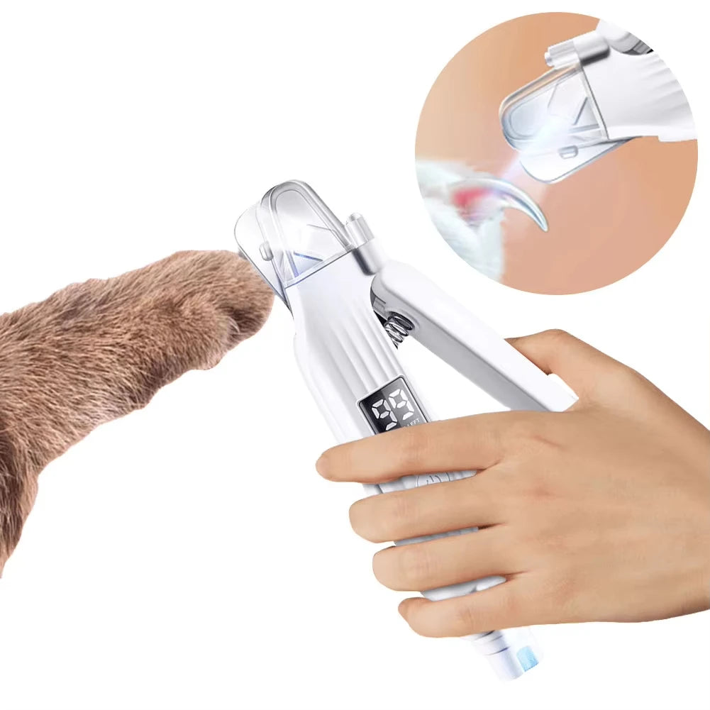 2-in-1 Electric Pet Nail Trimmer and Grinder with LED