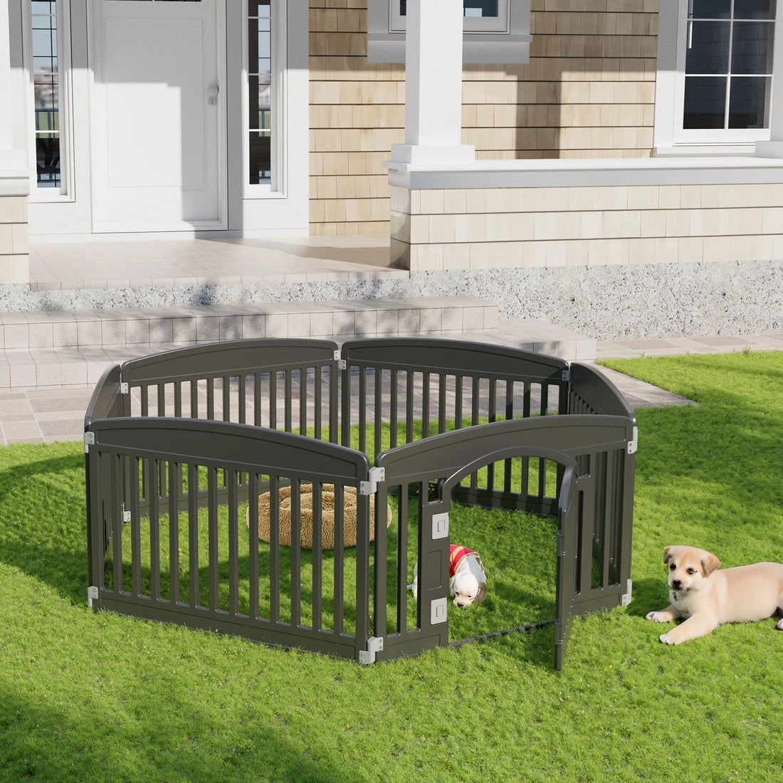 Expandable 6-Panel Pet Playpen for Indoor Outdoor Use