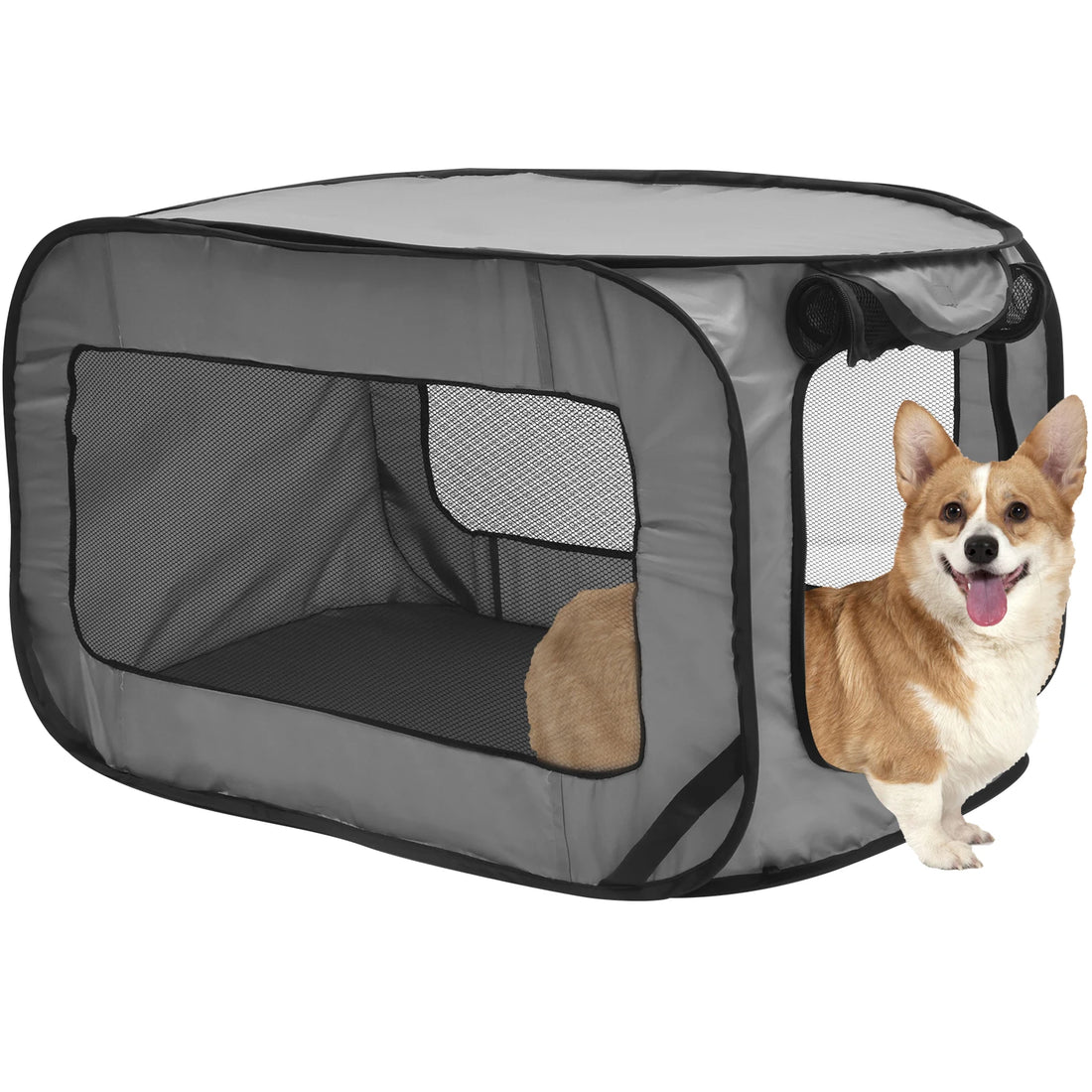 Foldable Pop-Up Dog Crate Portable Pet Tent for Travel
