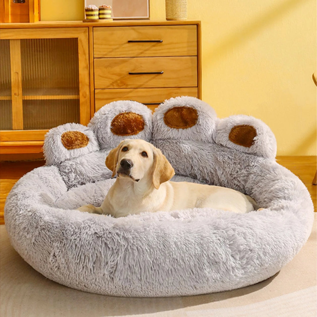 Plush Winter Dog Sofa Bed Warm Kennel for Pets