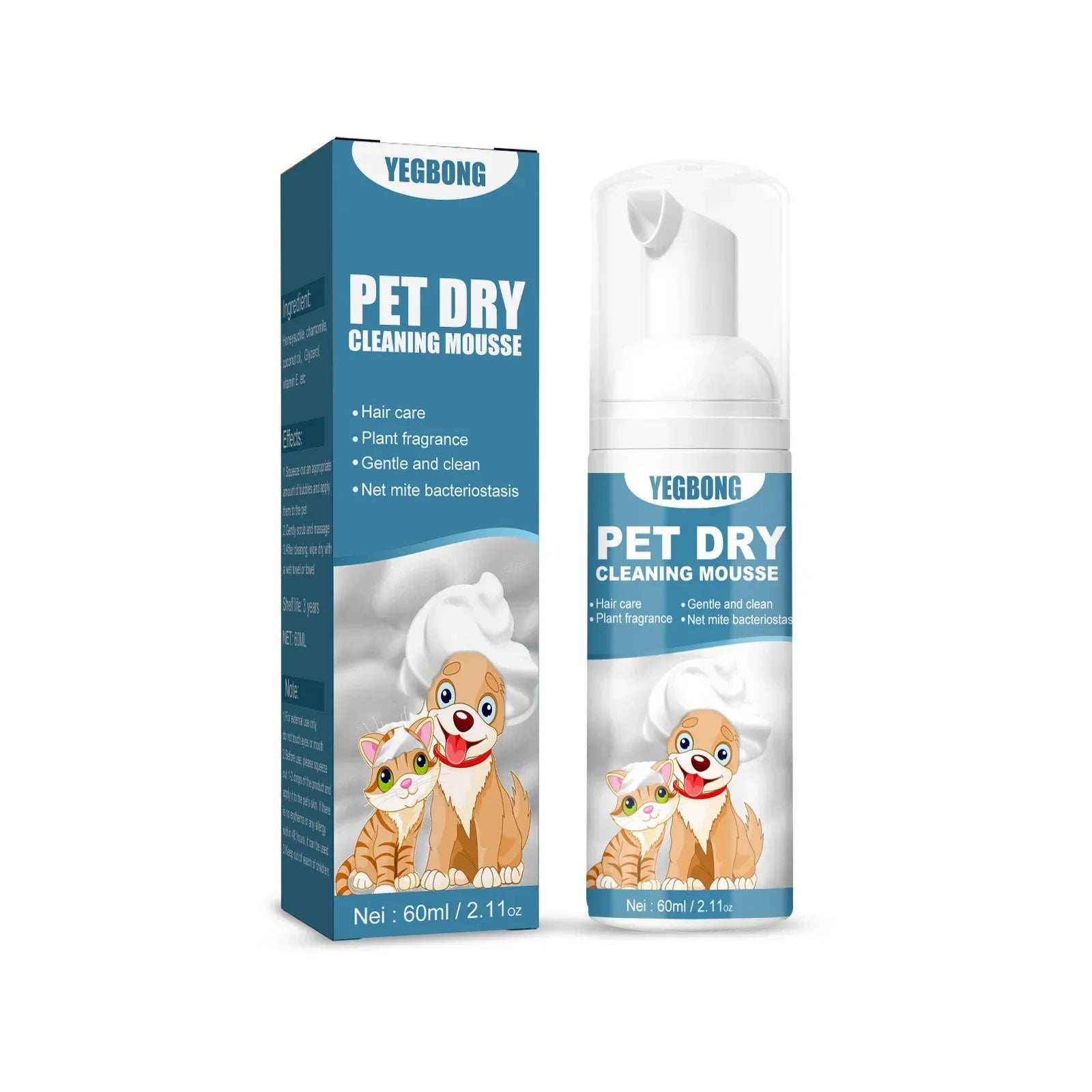 Waterless Pet Shampoo Mousse for Dogs and Cats Cleaning