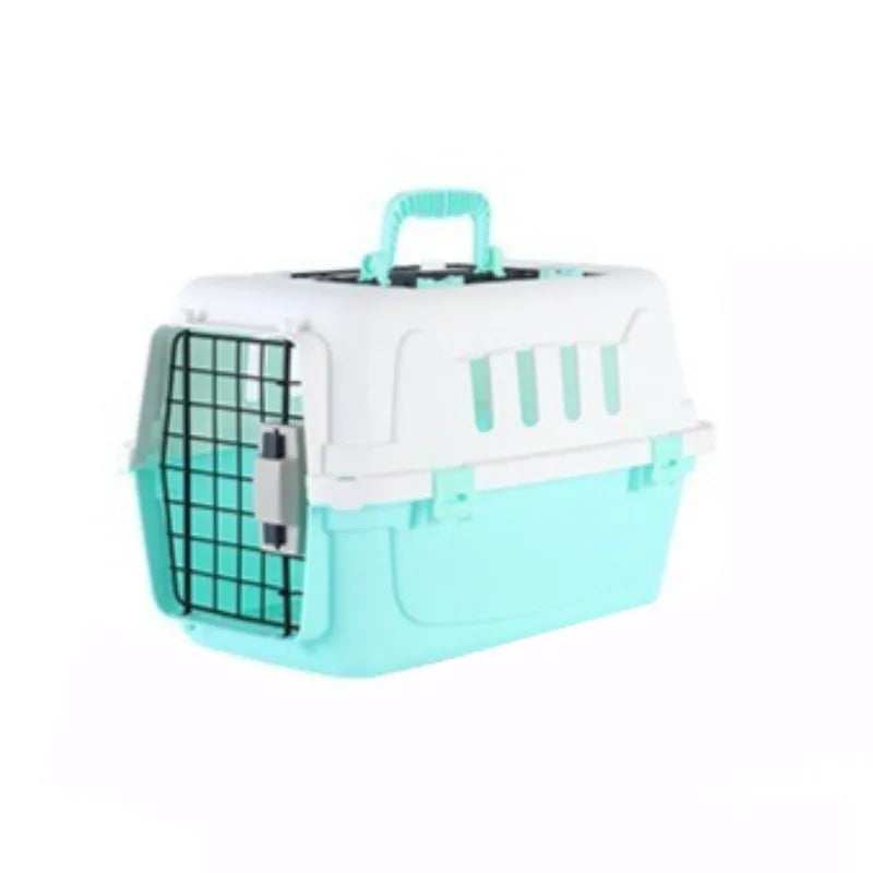 Portable Airline Pet Carrier Crate with Secure Lock Handle