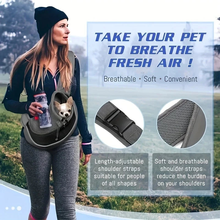 Breathable Pet Sling Carrier Backpack for Travel and Hiking
