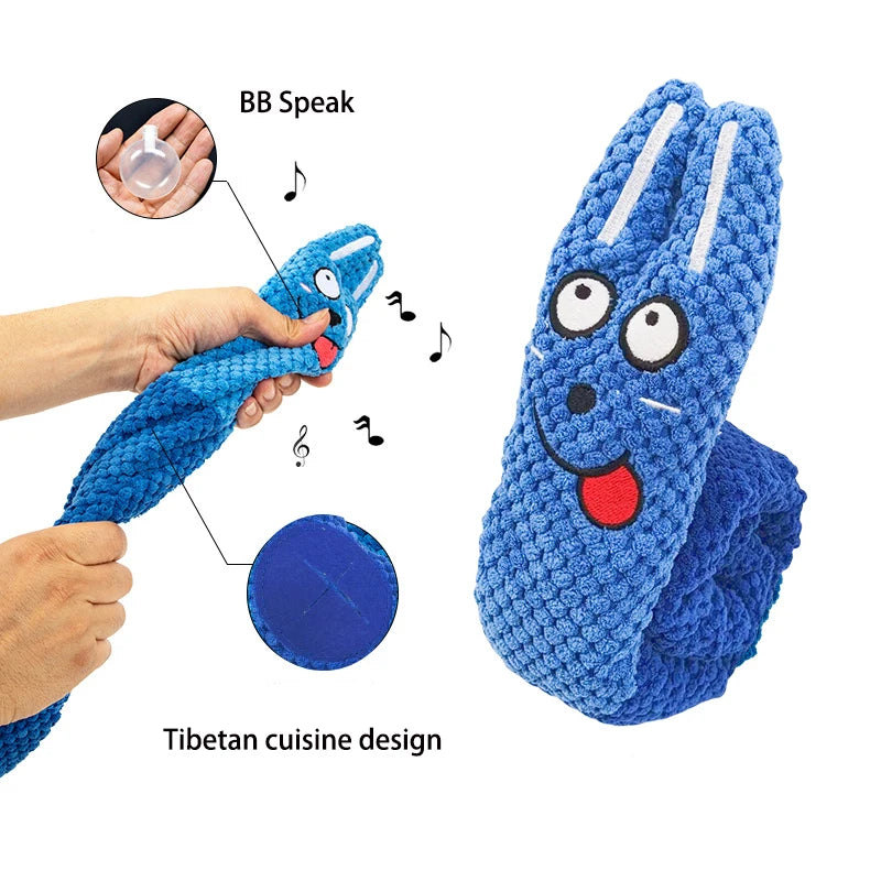 Interactive Snail Dog Puzzle Toy with Squeaker and Feeder