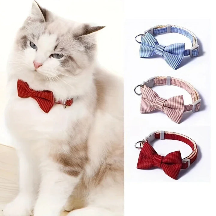 Cute Bow Tie Pet Collar Adjustable for Dogs and Cats
