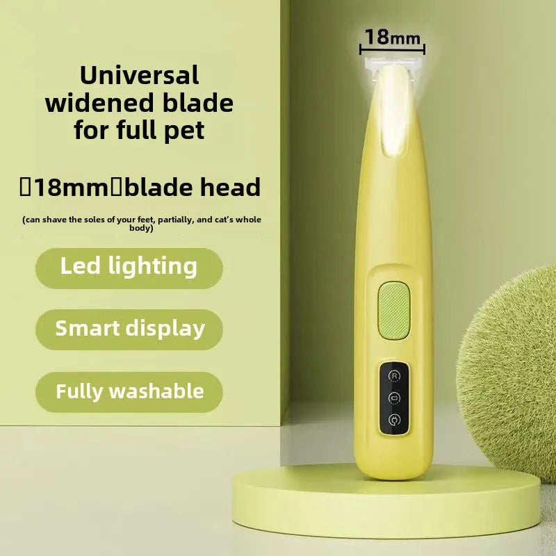 Waterproof Dog Paw Trimmer with LED Light and Display