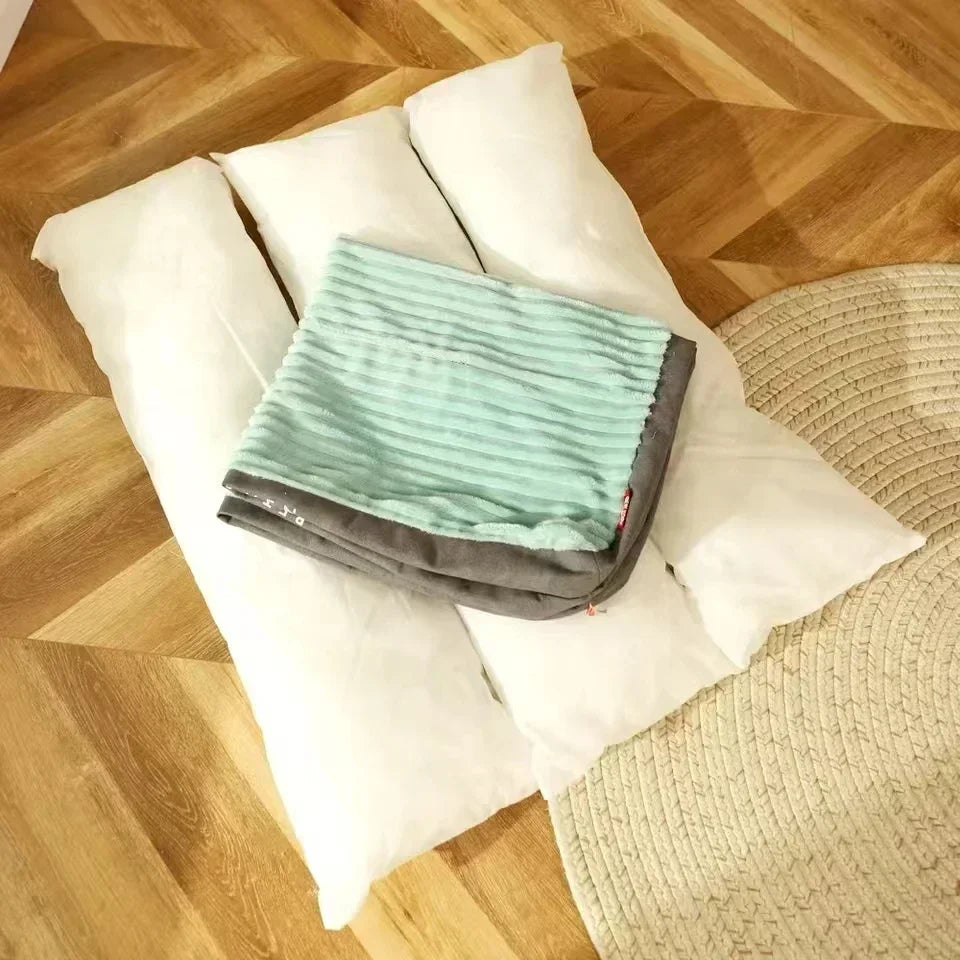 Large Corduroy Dog Bed Thick Washable Pet Sleeping Mat