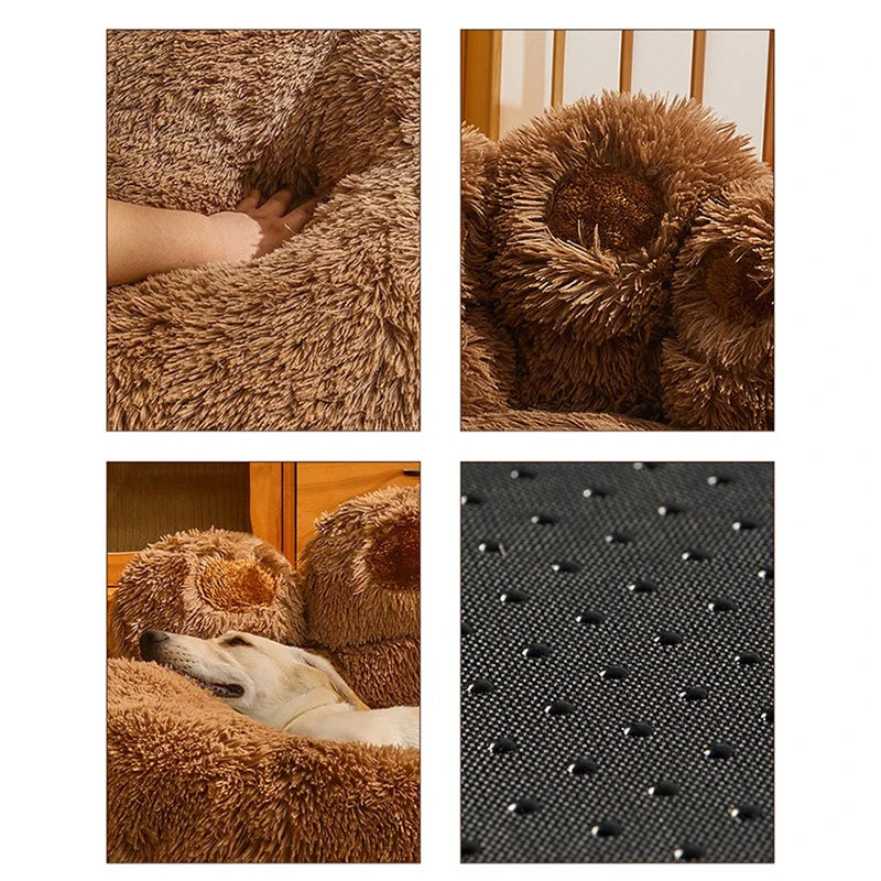 Plush Winter Dog Sofa Bed Warm Kennel for Pets