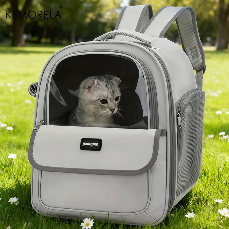 Breathable Foldable Pet Carrier Backpack for Travel and Hiking