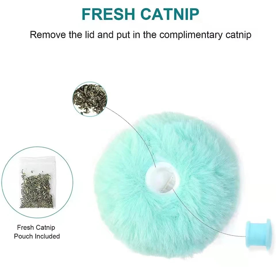 Smart Interactive Cat Ball Toy with Catnip and Sounds