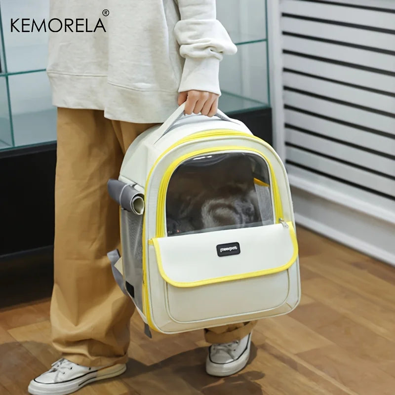 Breathable Foldable Pet Carrier Backpack for Travel and Hiking