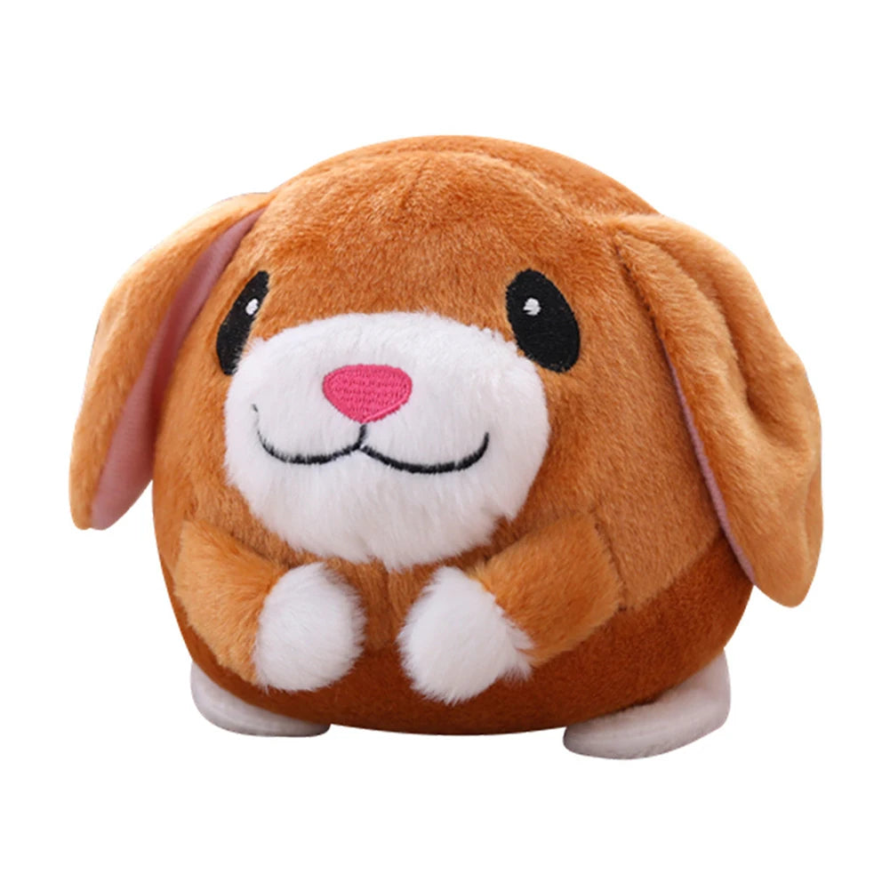 Automatic Bouncing Plush Dog Toy Interactive Squeaky Self-Moving Fun