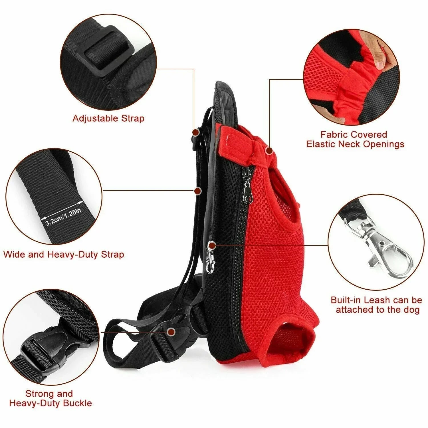Adjustable Pet Carrier Backpack for Travel Camping and Hiking