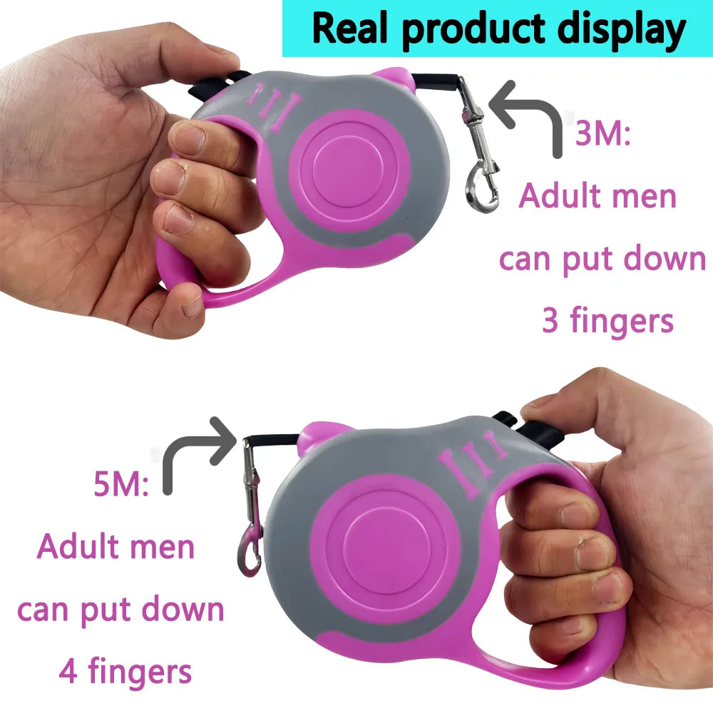 Retractable Dog Leash for Walking Hiking Small Large Dogs