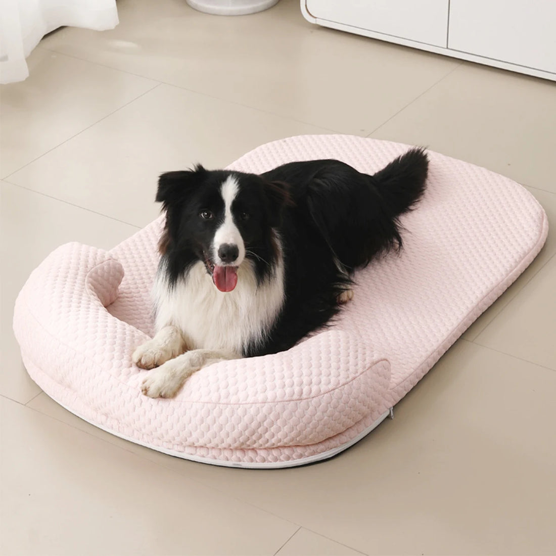 Breathable Cooling Dog Bed with Pillow Summer Pet Cushion