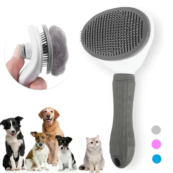 Self-Cleaning Pet Brush for Dogs and Cats Grooming Care