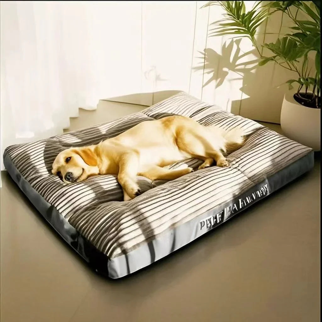 Large Corduroy Dog Bed Thick Washable Pet Sleeping Mat